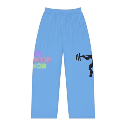 Pambabaeng Pajama Pants: Weightlifting Lite Blue 