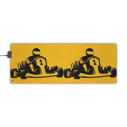 LED Gaming Mouse Pad: Racing Yellow