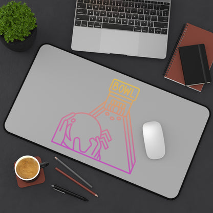 Desk Mat: Bowling Lite Grey