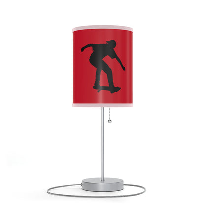 Lamp on a Stand, US|CA plug: Skateboarding Dark Red