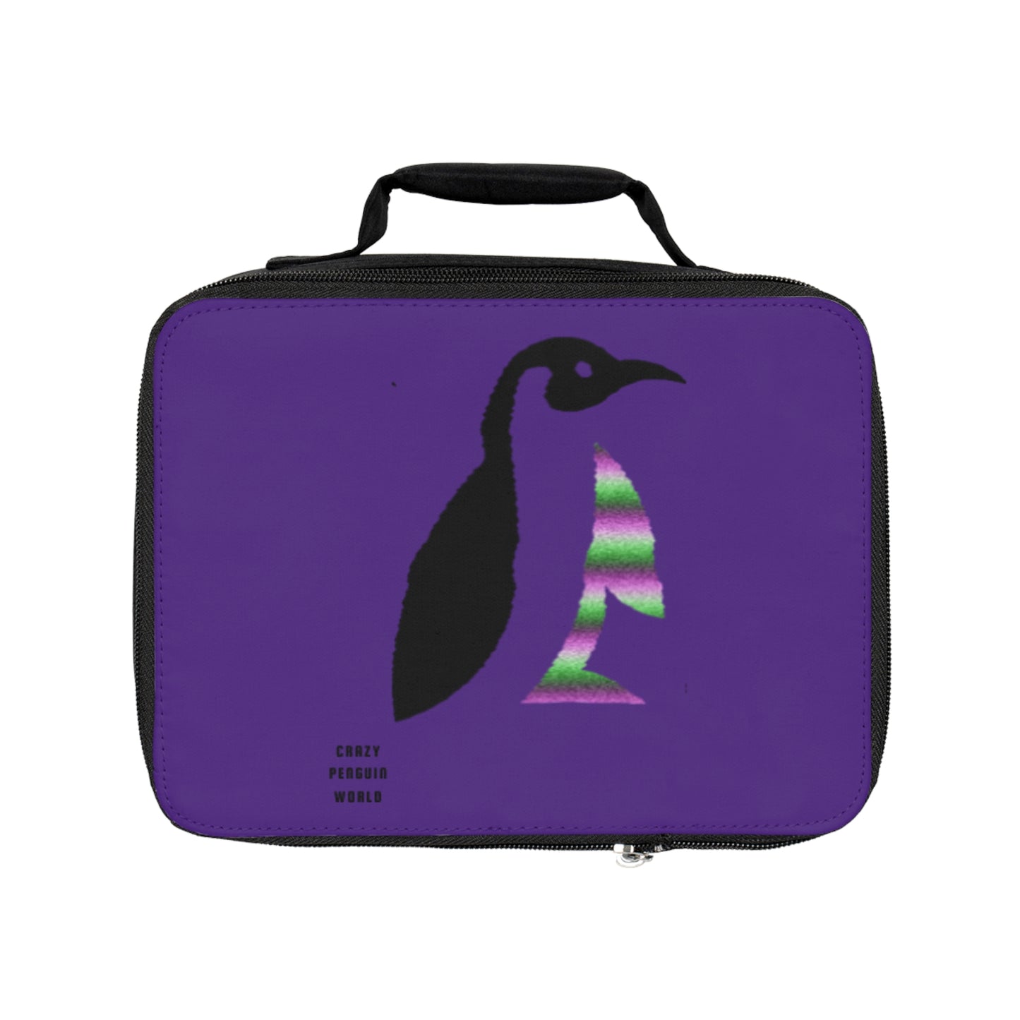 Lunch Bag: Crazy Penguin World Logo Purple