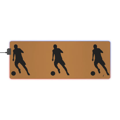 LED Gaming Mouse Pad: Soccer Lite Brown