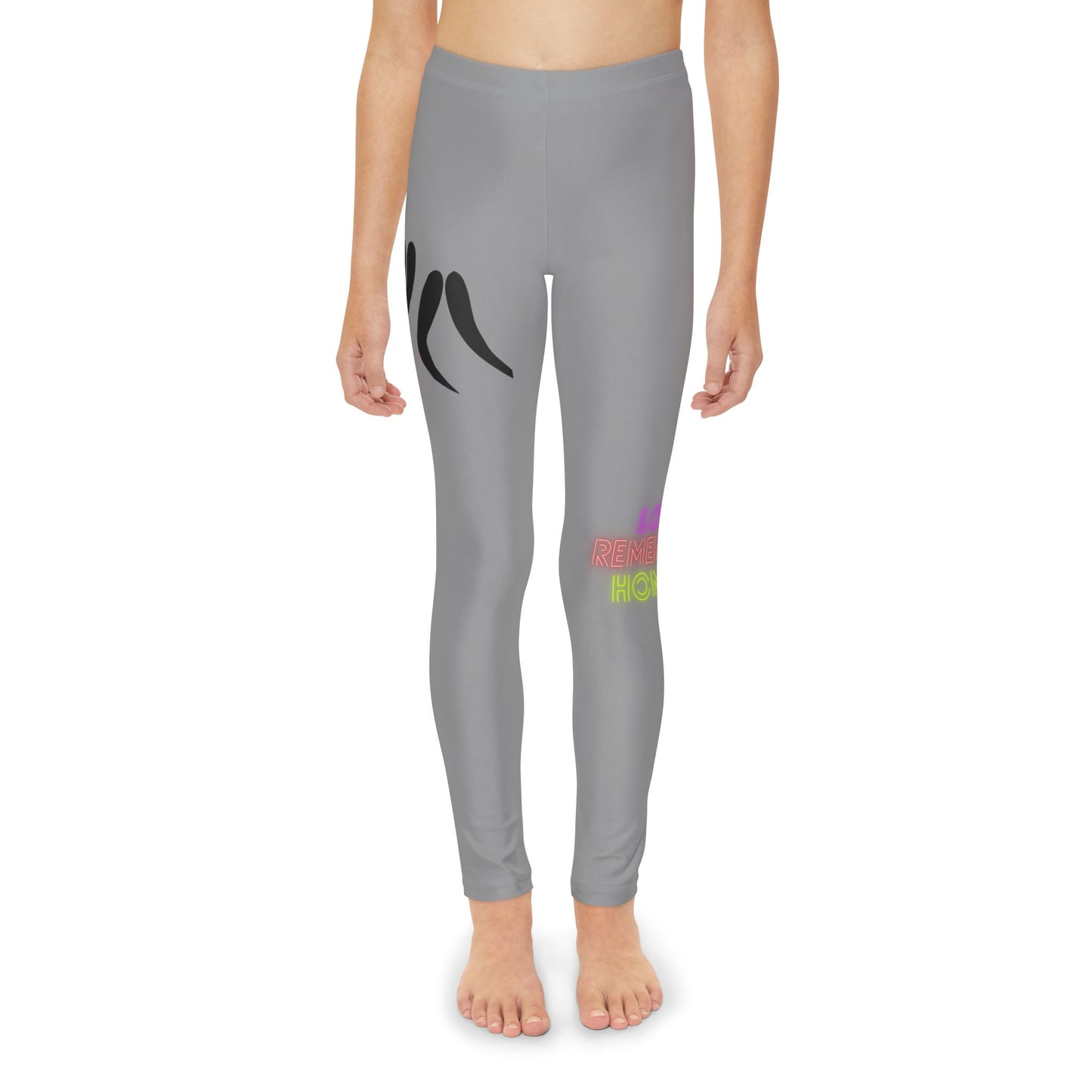 Youth Full-Length Leggings: Wrestling Grey