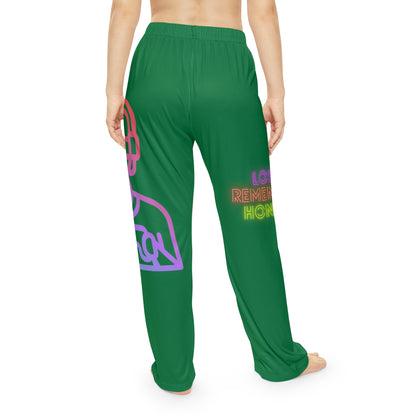 Women's Pajama Pants: Gaming Dark Green