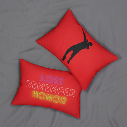 Spun Polyester Lumbar Pillow: Dance Red
