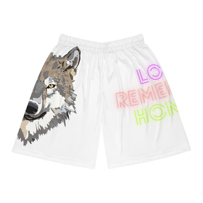 Basketball Shorts: Wolves White