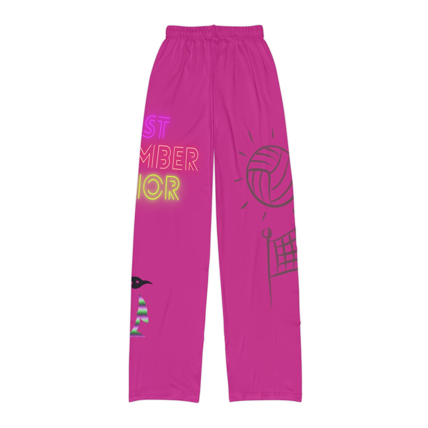 Kids Pajama Pants: Volleyball Pink