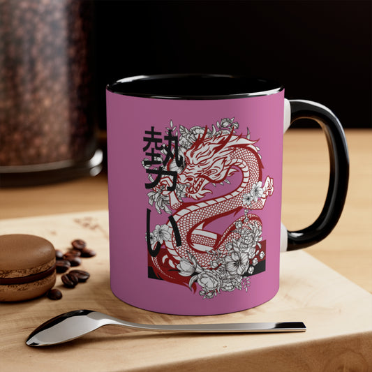 Accent Coffee Mug, 11oz: Dragons Lite Pink