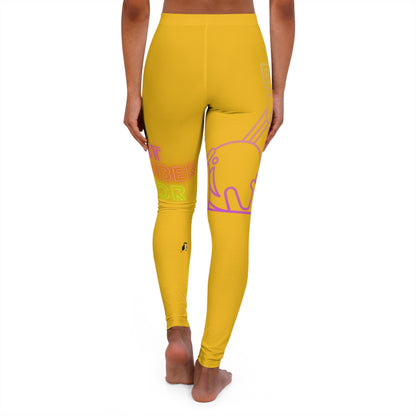 Women's Spandex Leggings: Bowling Yellow