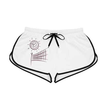 Women's Relaxed Shorts: Volleyball White