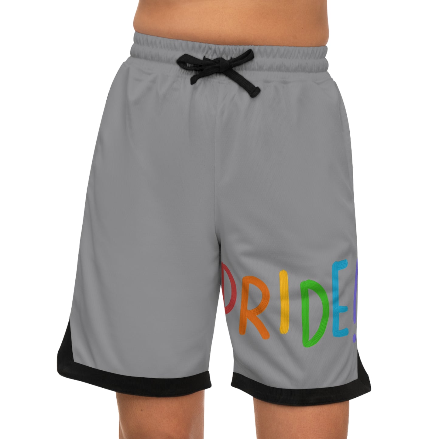 Basketball Rib Shorts: LGBTQ Pride Grey