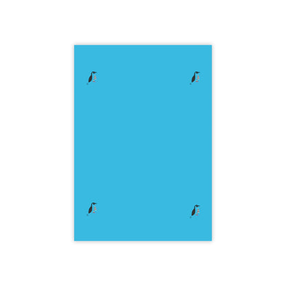 Post-it® Note Pads: Crazy Penguin World Logo Turquoise