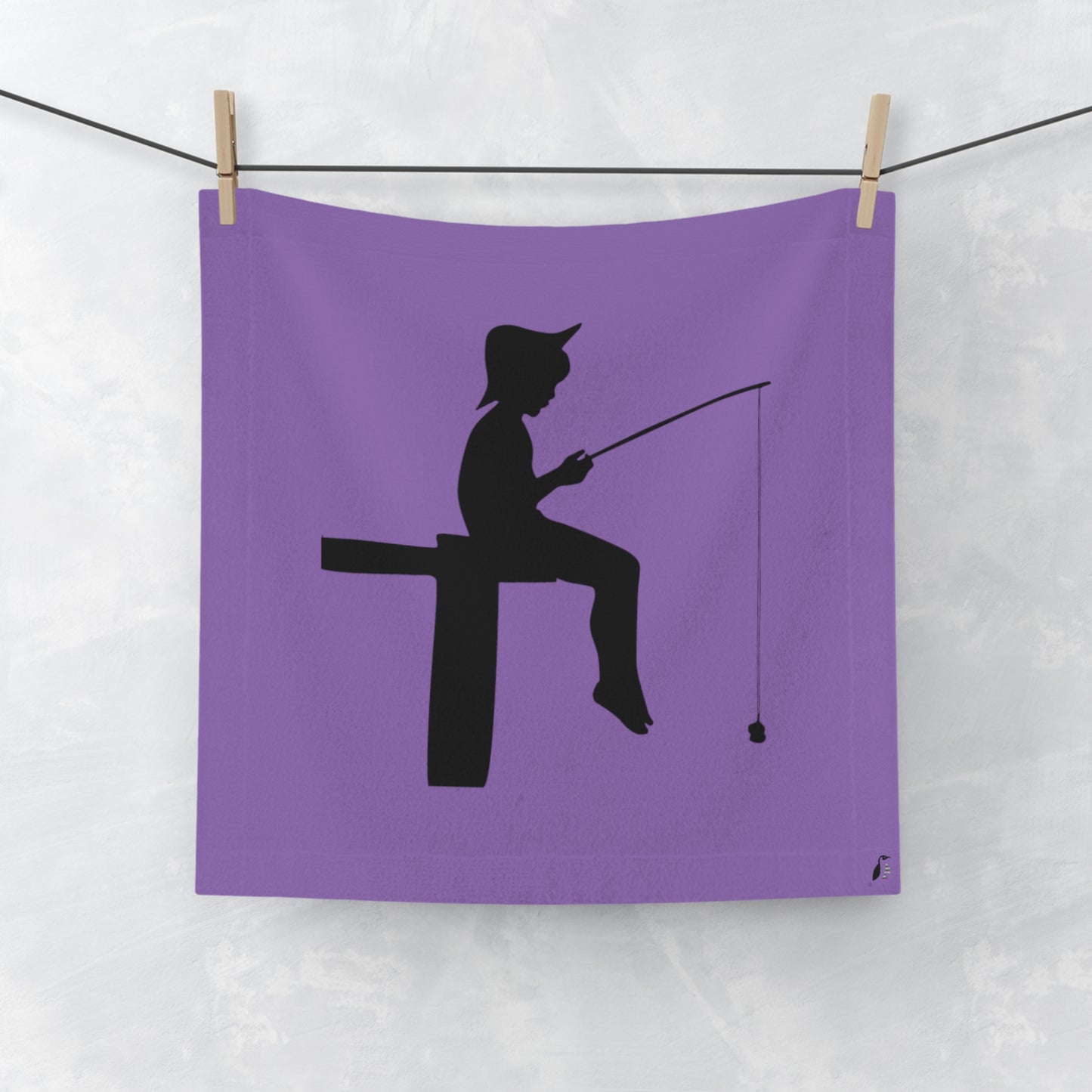 Face Towel: Fishing Lite Purple