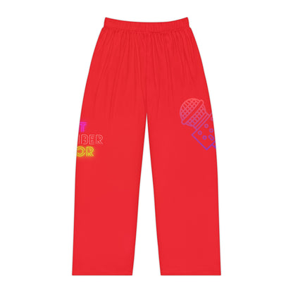 Women's Pajama Pants: Music Red