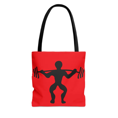 Tote Bag: Weightlifting Red