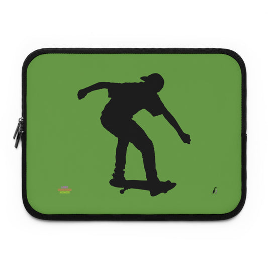 Laptop Sleeve: Skateboarding Green