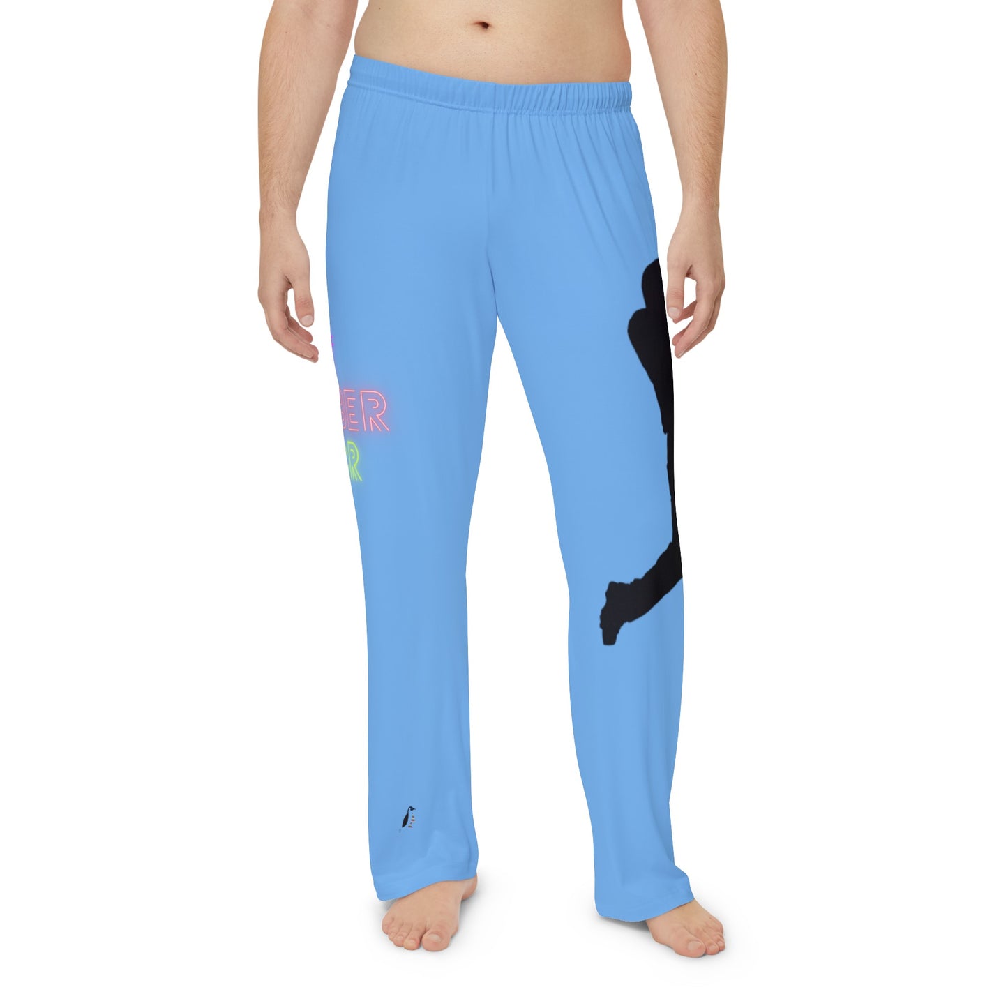 Men's Pajama Pants: Baseball Lite Blue