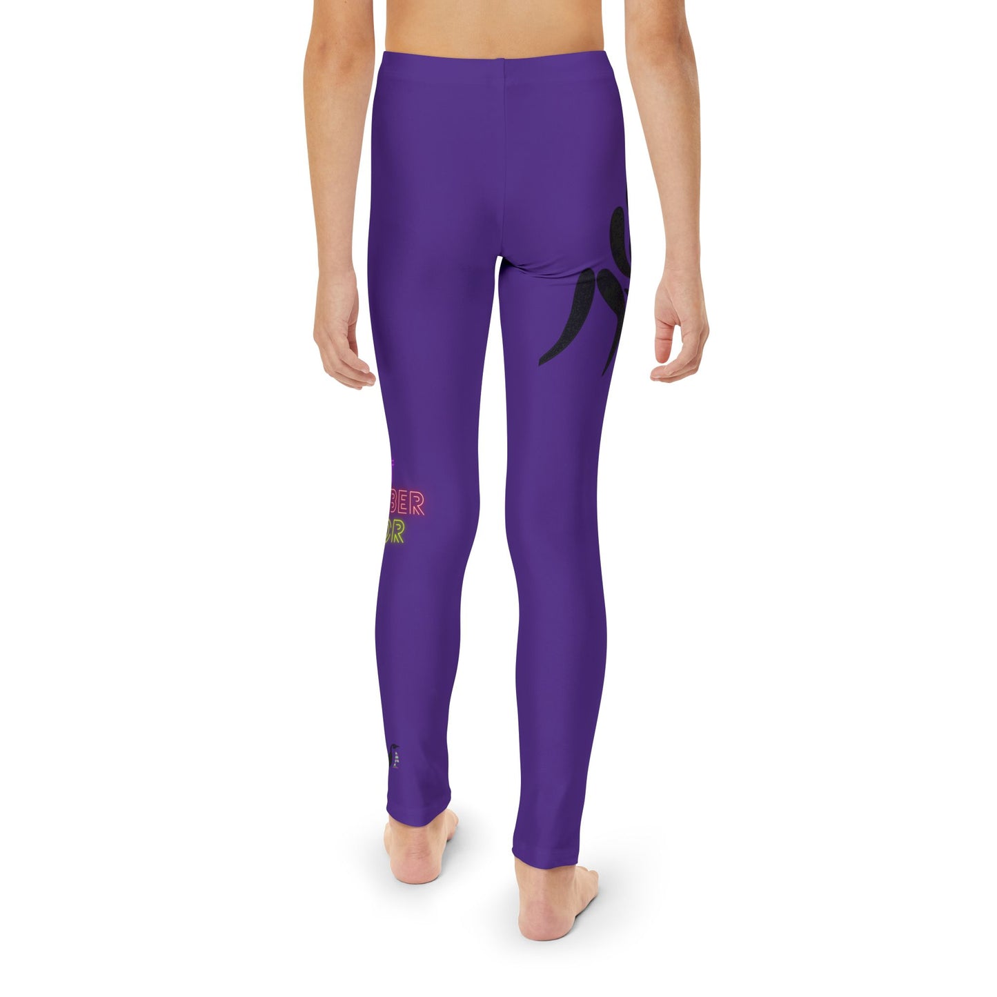 Youth Full-Length Leggings: Wrestling Purple