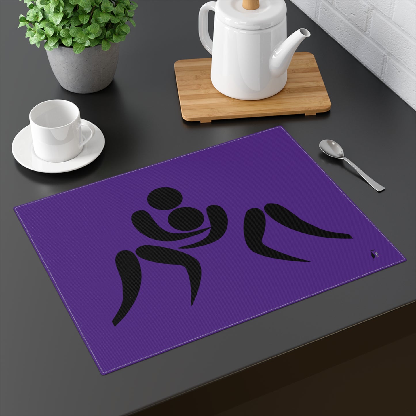 Placemat, 1pc: Wrestling Purple