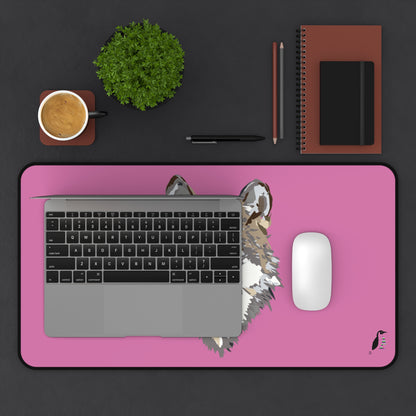 Desk Mat: Wolves Lite Pink