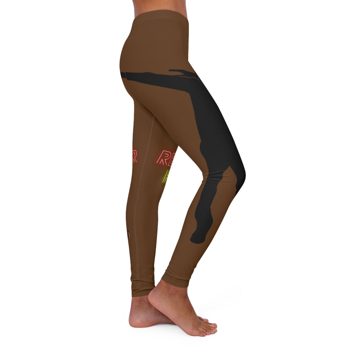 Women's Spandex Leggings: Dance Brown