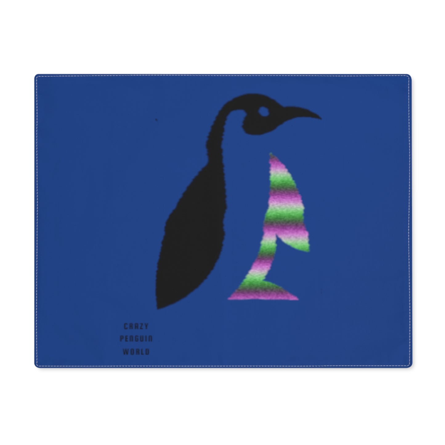 Placemat, 1pc: Crazy Penguin World Logo Dark Blue