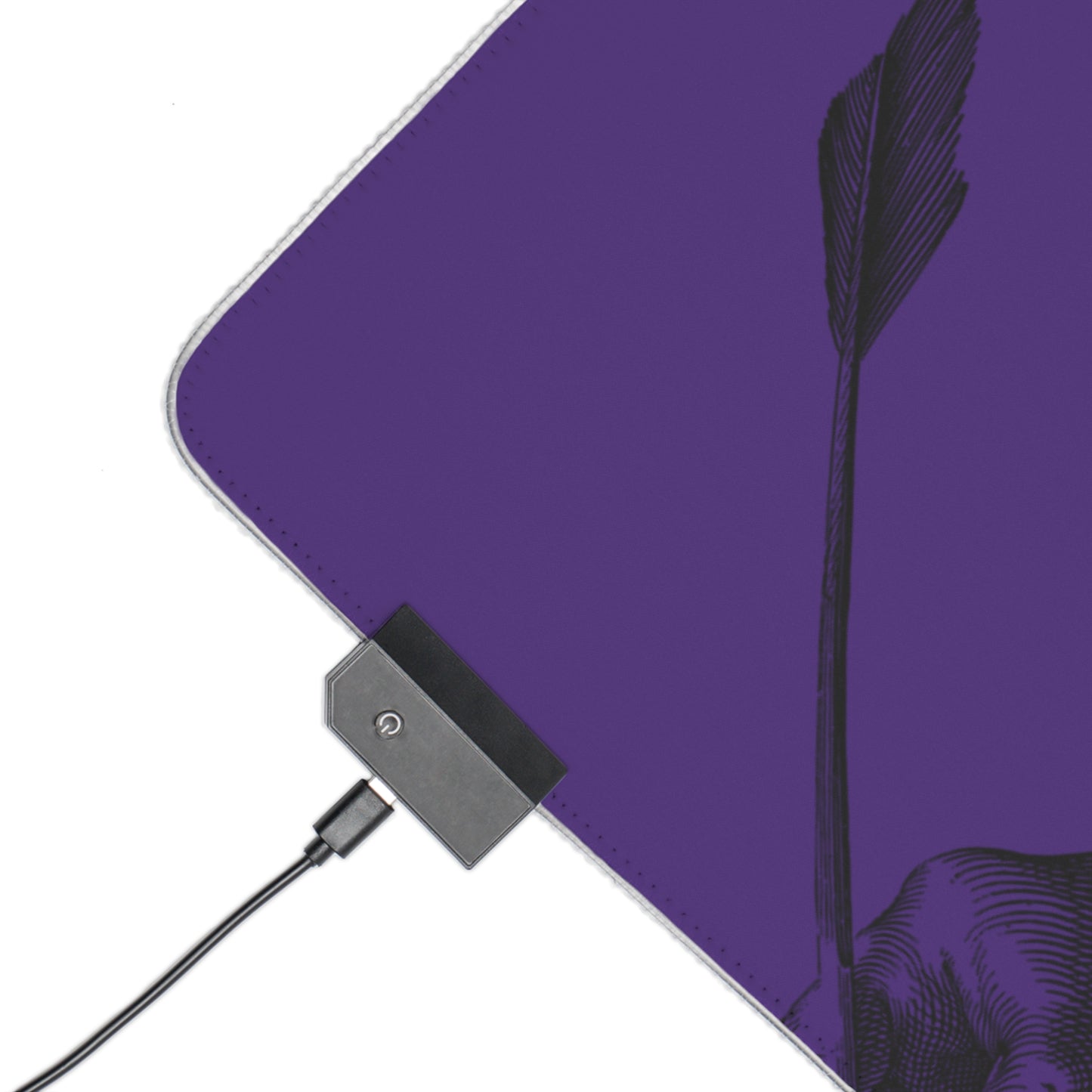 LED Gaming Mouse Pad: Writing Purple