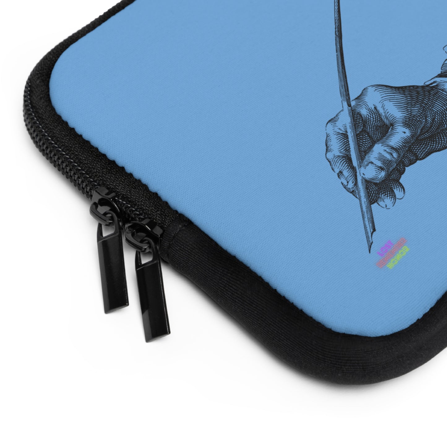 Laptop Sleeve: Writing Lite Blue