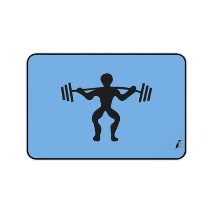 Desk Mat: Weightlifting Lite Blue