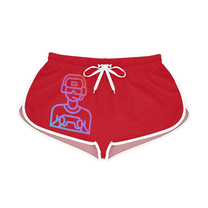 Women's Relaxed Shorts: Gaming Dark Red