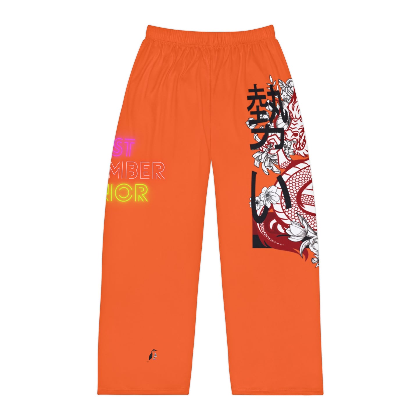 Men's Pajama Pants: Dragons Orange