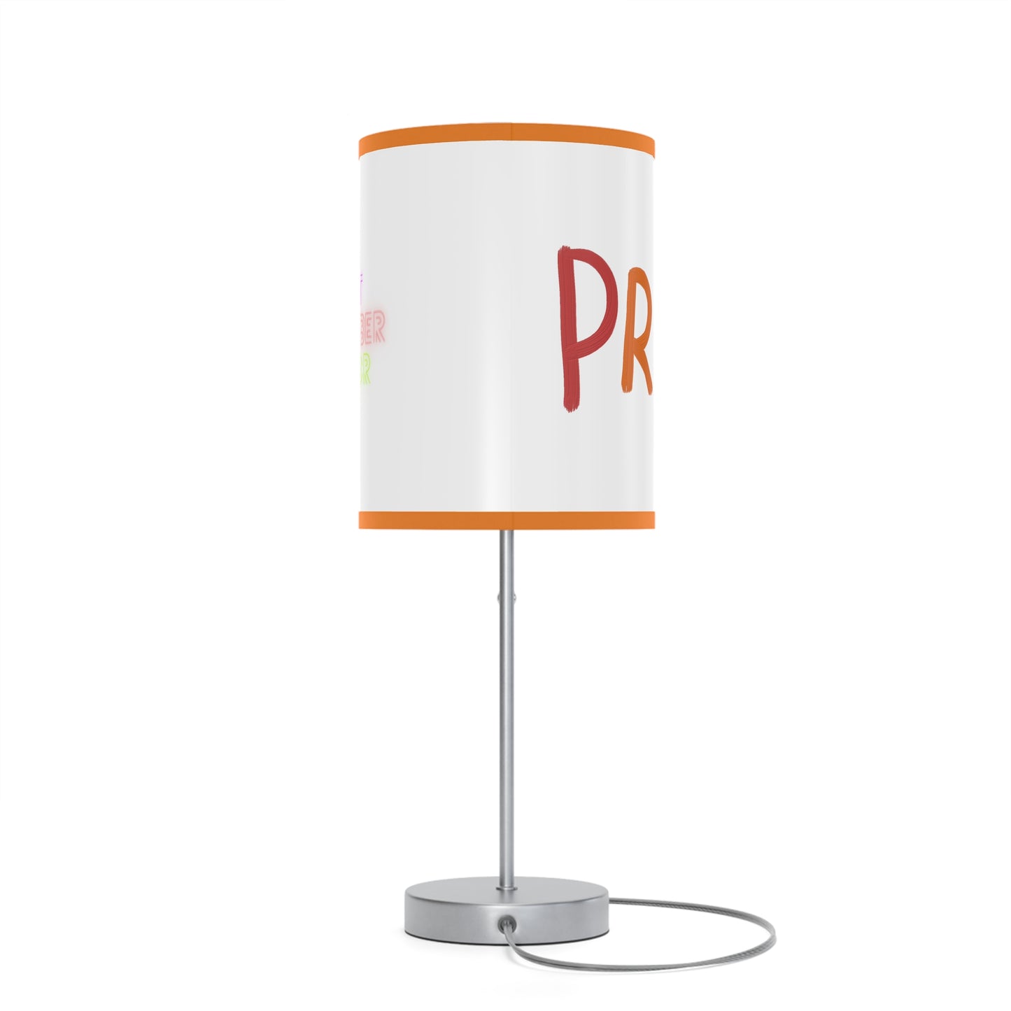 Lamp on a Stand, US|CA plug: LGBTQ Pride White