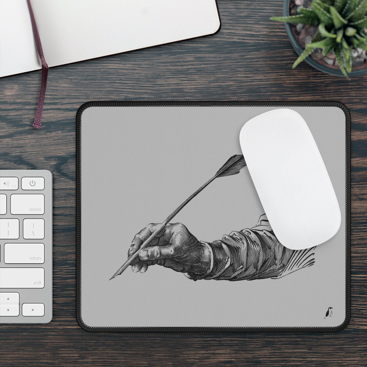 Gaming Mouse Pad: Writing Lite Grey