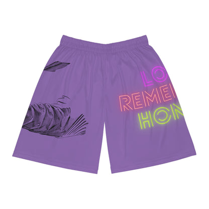 Basketball Shorts: Writing Lite Purple