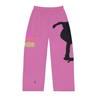 Men's Pajama Pants: Skateboarding Pink