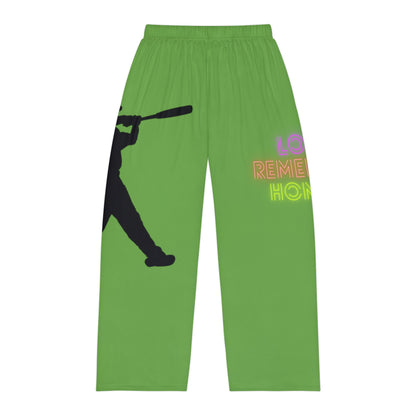 Men's Pajama Pants: Baseball Green