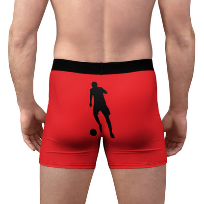 Men's Boxer Briefs: Soccer Red