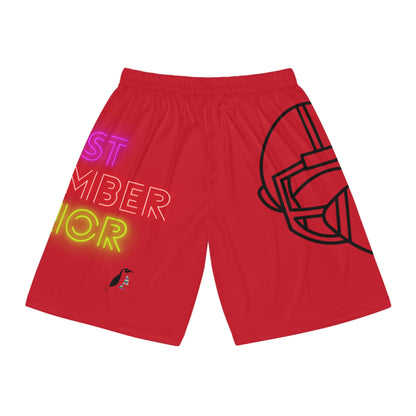 Basketball Shorts: Football Dark Red