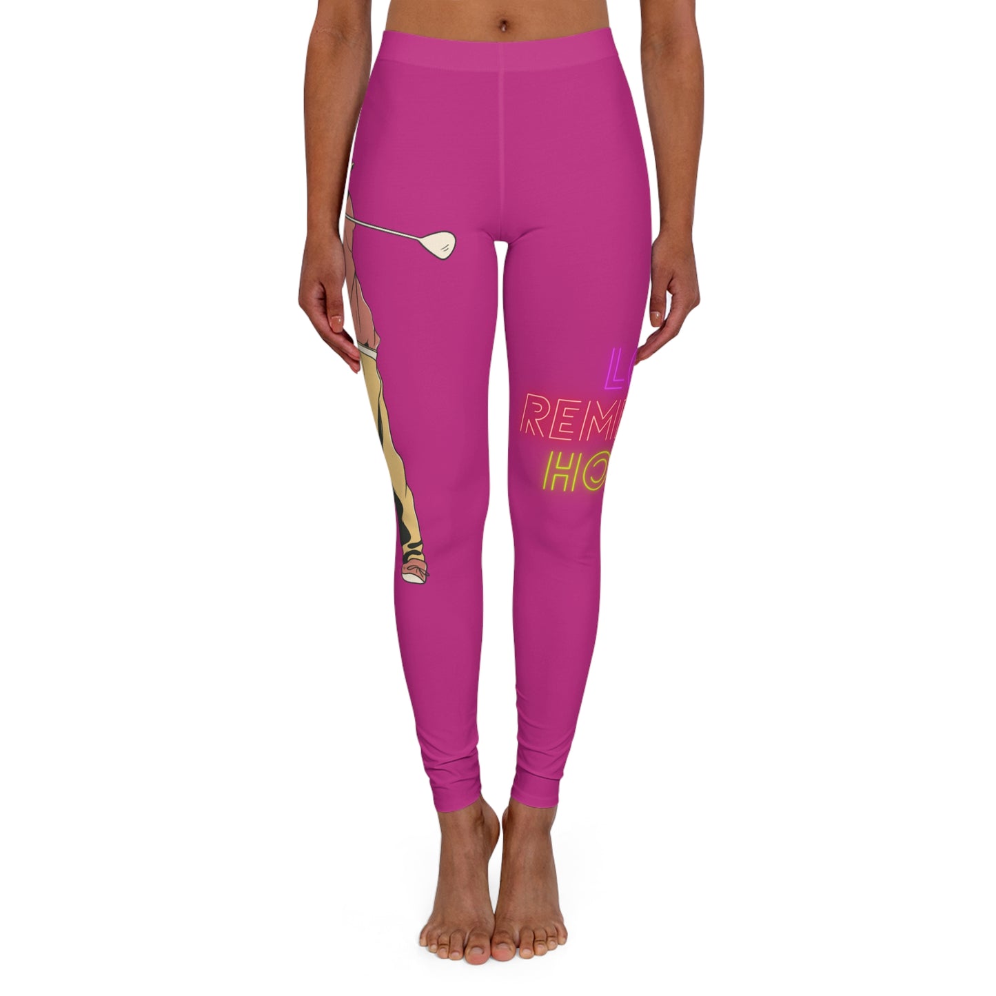 Women's Spandex Leggings: Golf Pink