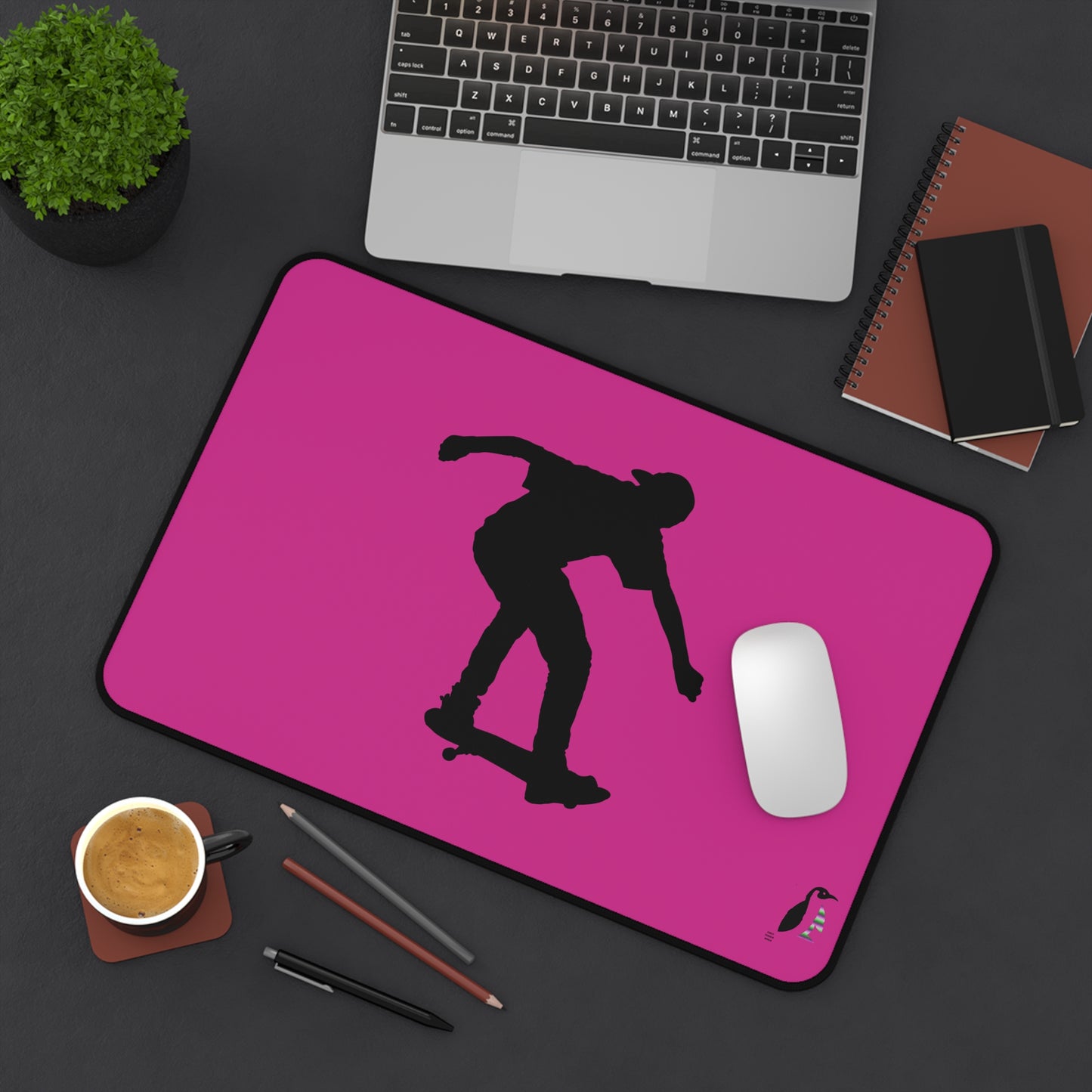 Desk Mat: Skateboarding Pink