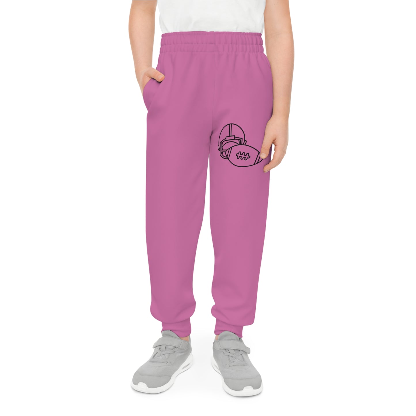 Youth Joggers: Football Lite Pink