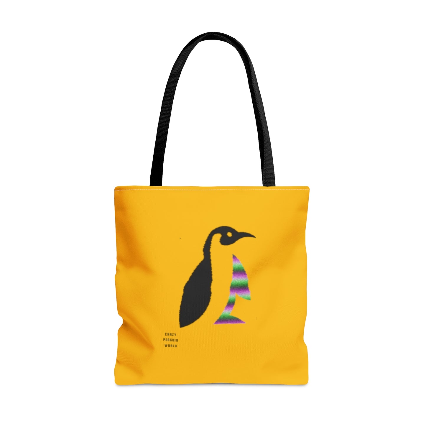 Tote Bag: Crazy Penguin World Logo Yellow