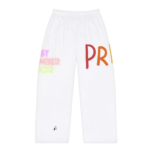 Men's Pajama Pants: LGBTQ Pride White