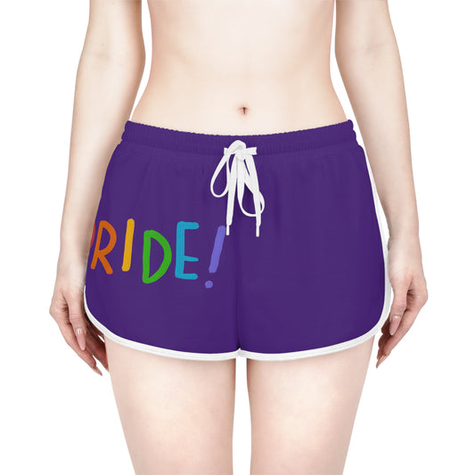 Women's Relaxed Shorts: LGBTQ Pride Purple