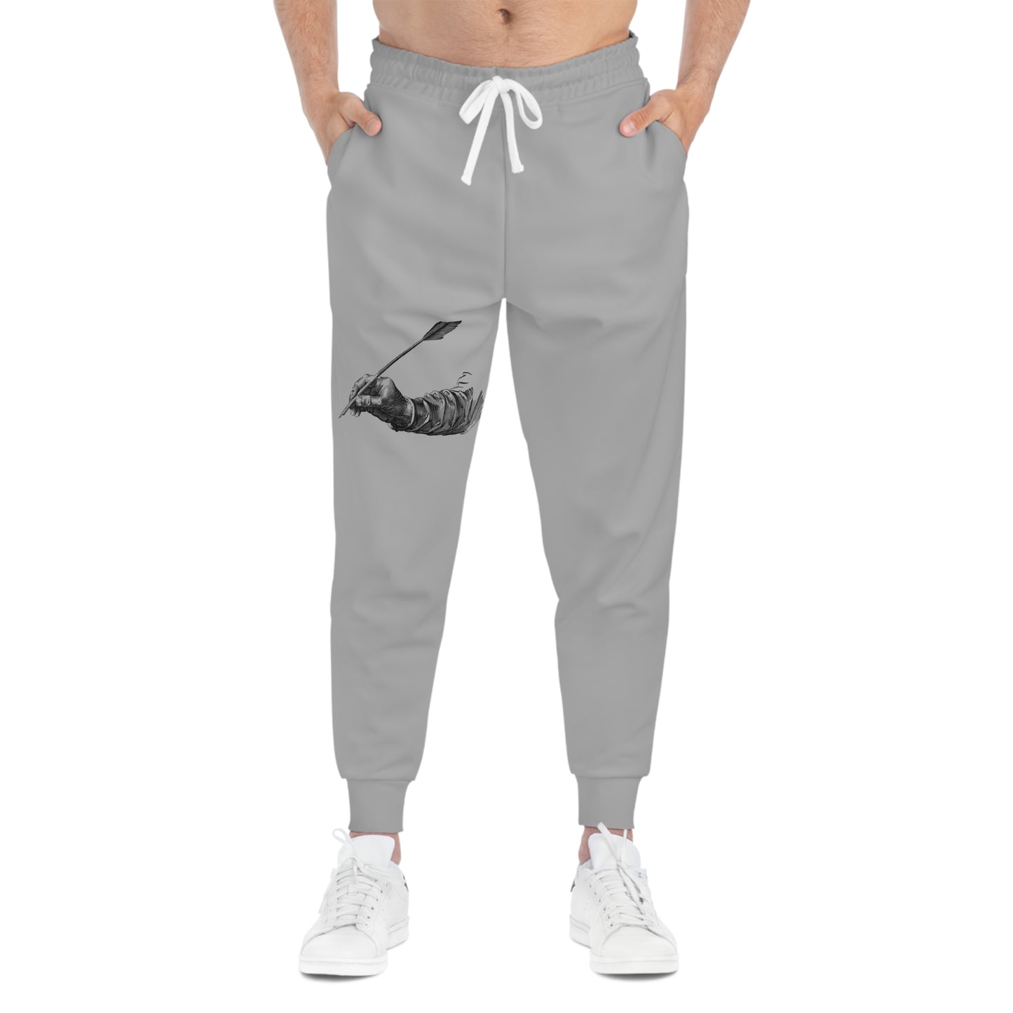 Athletic Joggers: Writing Lite Grey