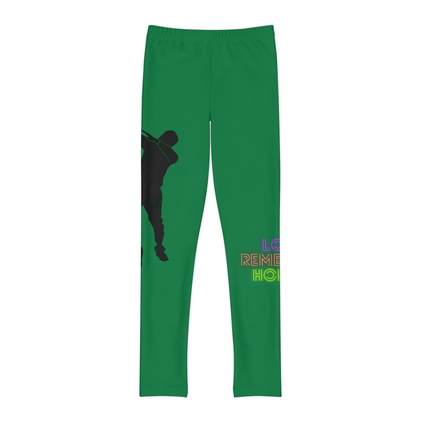 Youth Full-Length Leggings: Dance Dark Green