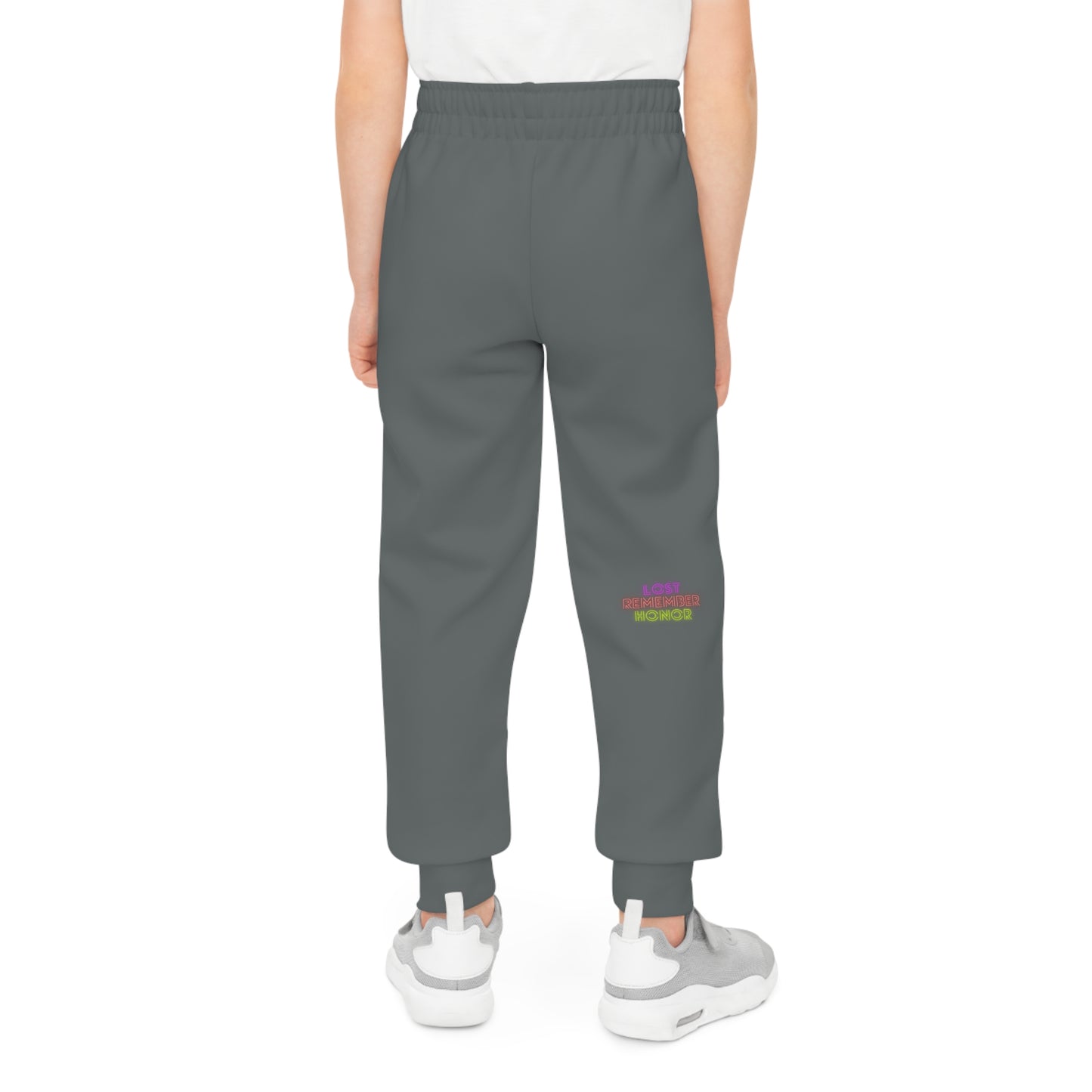 Youth Joggers: Crazy Penguin World Logo Dark Grey