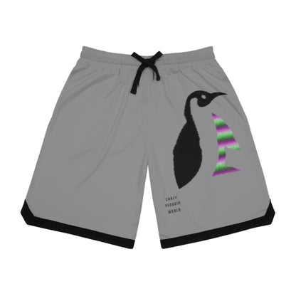 Basketball Rib Shorts: Crazy Penguin World Logo Grey