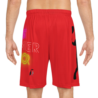 Basketball Shorts: Tennis Red