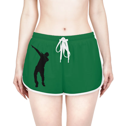 Women's Relaxed Shorts: Dance Dark Green